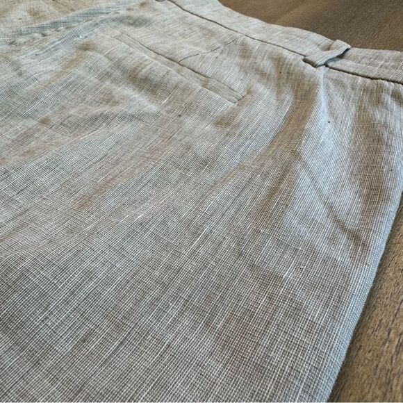 FRAME Linen Shorts Pleated Size 4 Stretch High Rise Cuffed‎ Hem - Picture 11 of 11